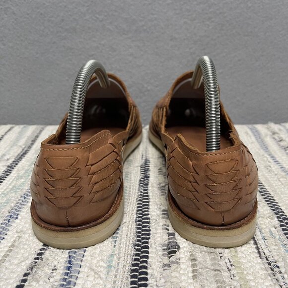 Esprit Womens Woven Leather Slip-On Sandals Size 8 Brown - Picture 5 of 8